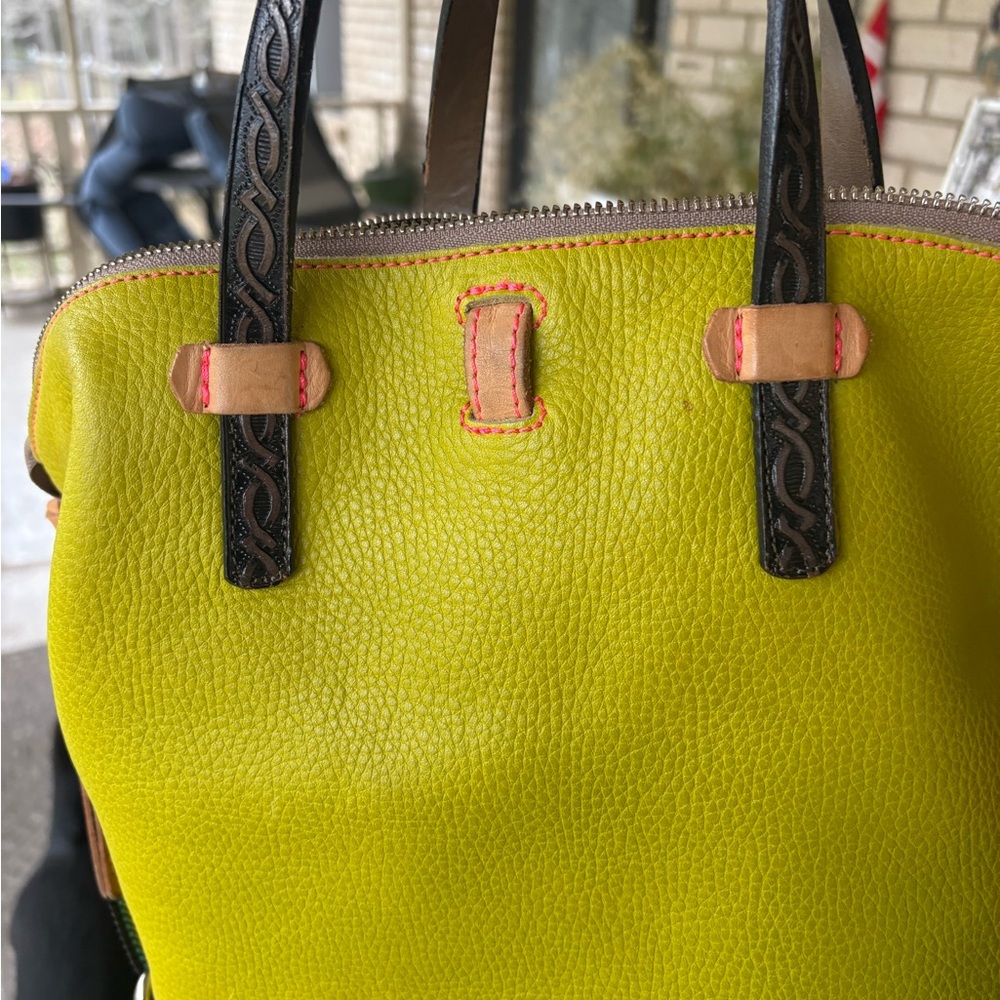 Consuela Vibrant Green Leather Backpack - Picture 2 of 8